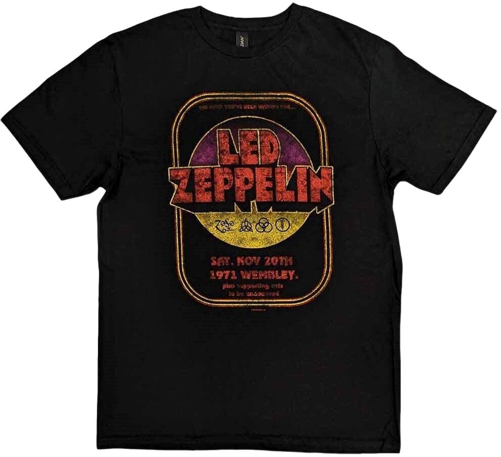 Πουκάμισο Led Zeppelin Πουκάμισο 1971 Wembley Unisex Black M