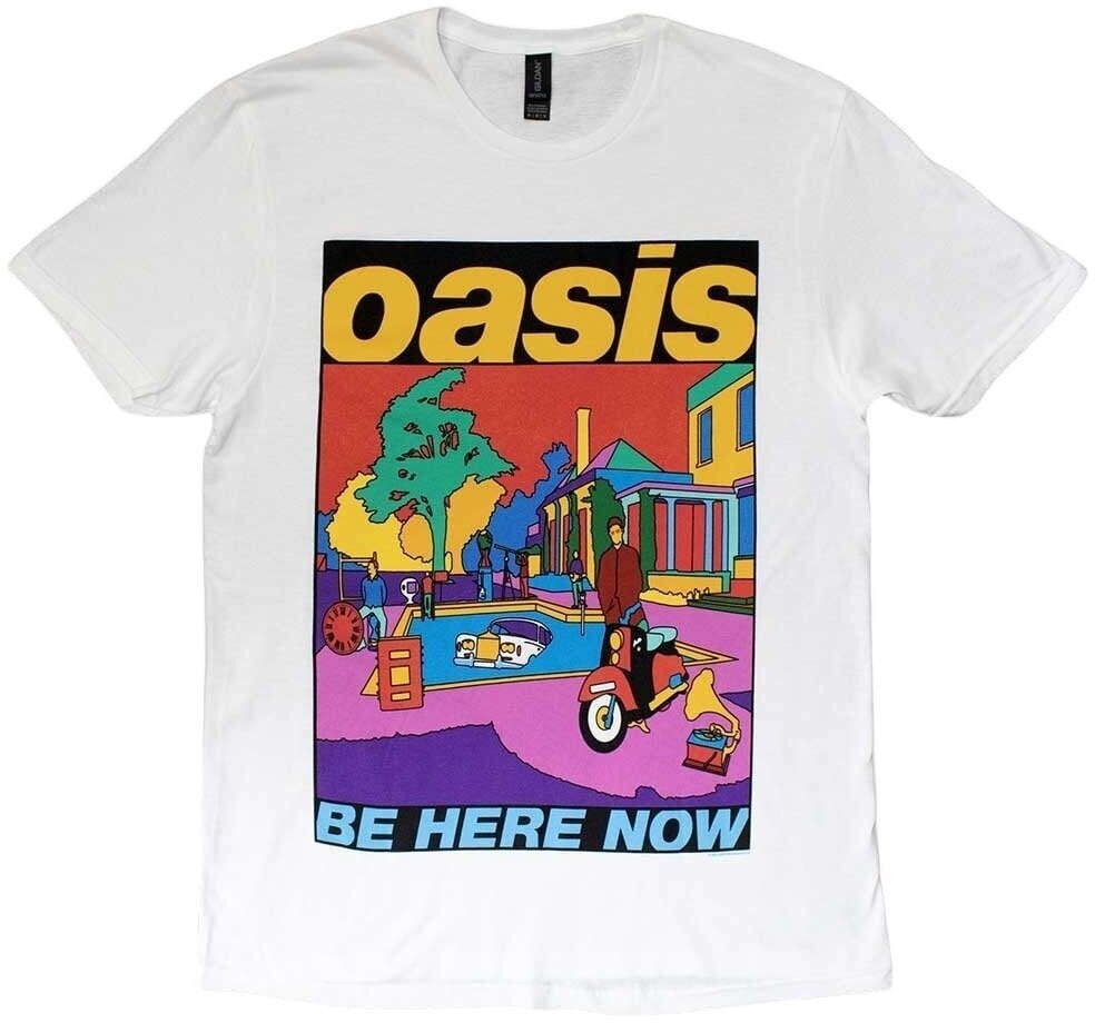 Maglietta Oasis Maglietta Be Here Now Illustration Unisex White L