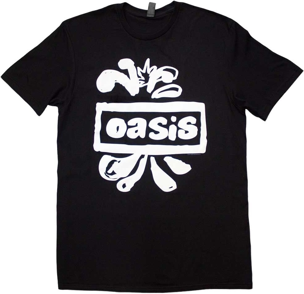 Maglietta Oasis Maglietta Logo Splat Unisex Black 2XL