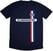 Tričko Oasis Tričko Knebworth Vertical Stripe Unisex Navy Blue 2XL