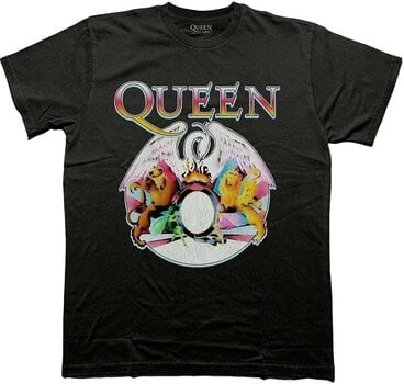 T-shirt Queen T-shirt Multi Colour Crest Unisex Black 2XL - 1