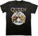 Tričko Queen Tričko Multi Colour Crest Unisex Black M