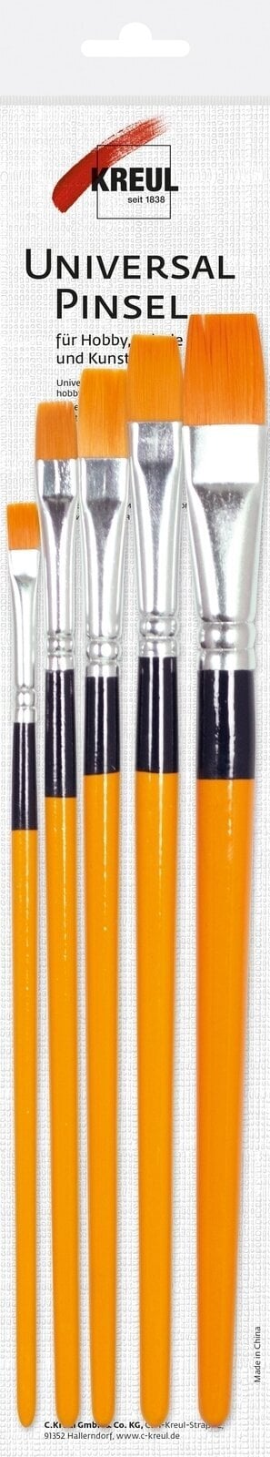 Paint Brush Kreul Universal Synthetics Set of Flat Brushes 5 pcs