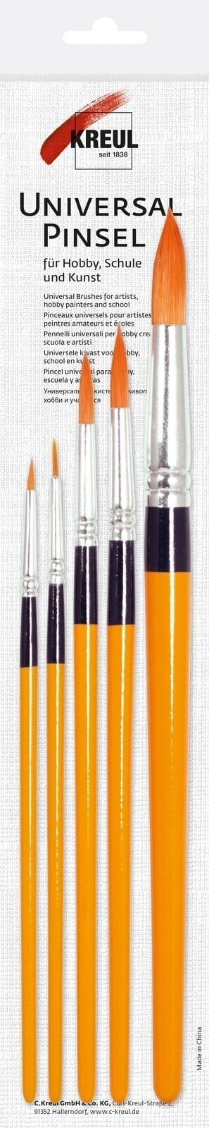 Paint Brush Kreul Universal Synthetics Set of Round Brushes 5 pcs