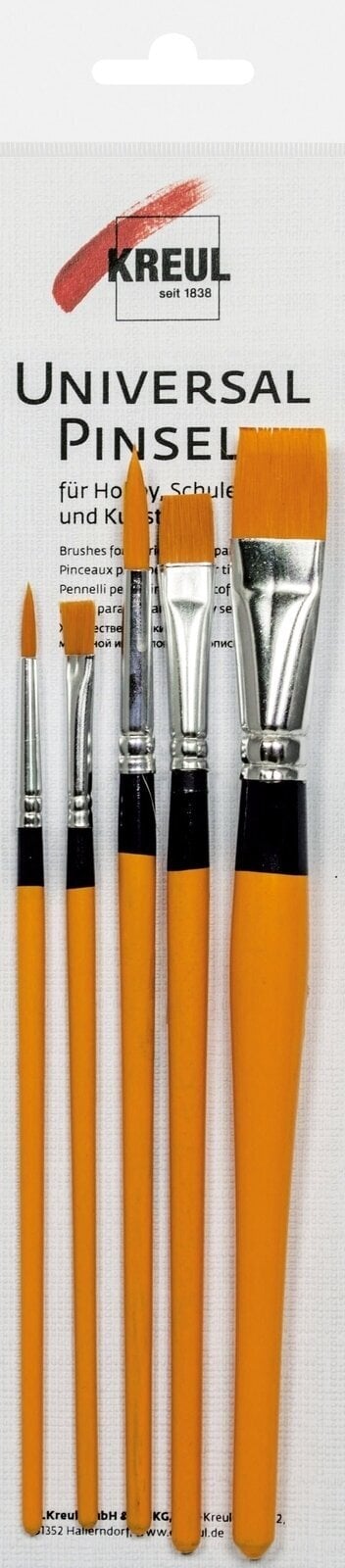 Paint Brush Kreul Universal Synthetics Set of Brushes 5 pcs