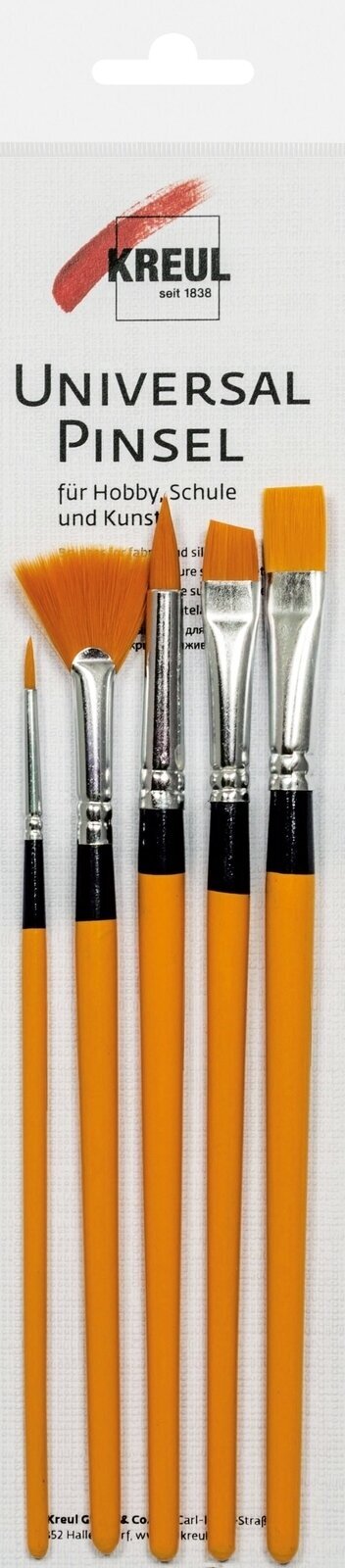 Paint Brush Kreul Universal Synthetics Set of Brushes 5 pcs