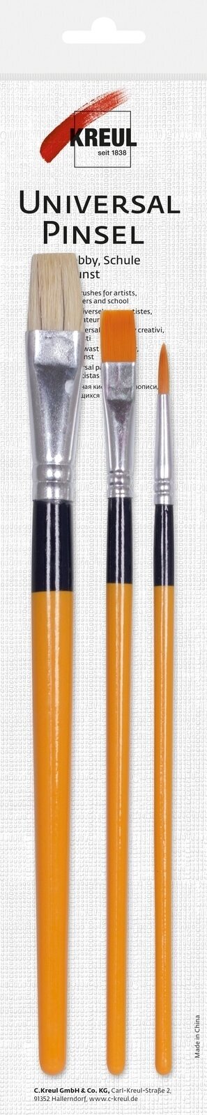 Paint Brush Kreul Universal Synthetics Set of Brushes 3 pcs