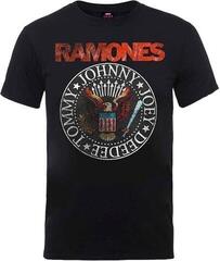 T-Shirt Ramones Vintage Eagle Seal Unisex T-Shirt mit kurzen Ärmeln/Black/Kurze