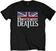 T-Shirt The Beatles T-Shirt Drop T Logo & Vintage Flag Unisex Black 2XL