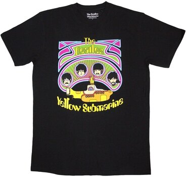 Shirt The Beatles Shirt Yellow Submarine Heads in Circles v2 Unisex Black 2XL - 1