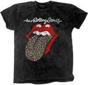 The Rolling Stones Leopard Tongue Black M Camiseta de manga corta