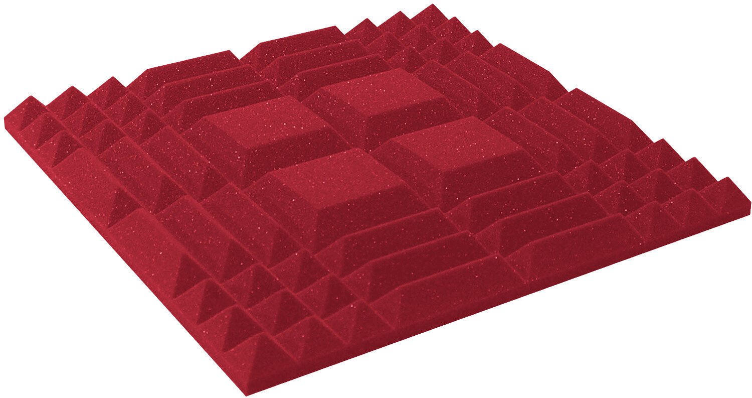 Panneau de mousse absorbant Mega Acoustic PA-PMK-A 50x50 Red Panneau de mousse absorbant