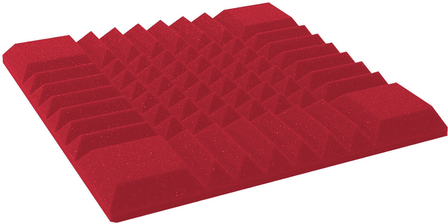 Absorberende skumpanel Mega Acoustic PA-PMK-B 50x50 Red Absorberende skumpanel