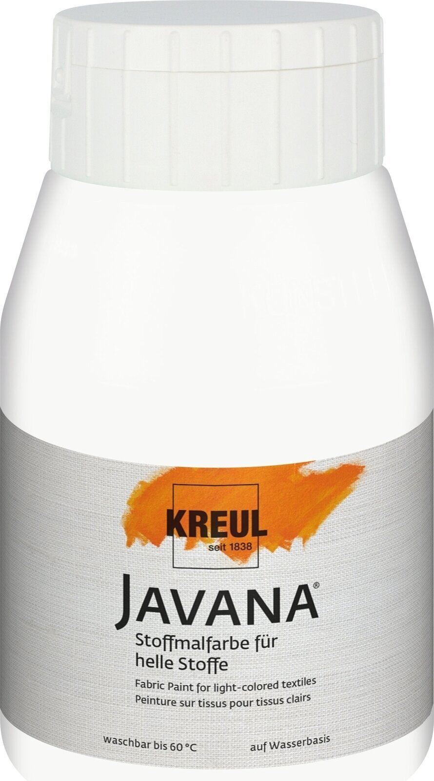 Peinture pour tissu Kreul Javana Peinture pour tissu White 500 ml 1 pc