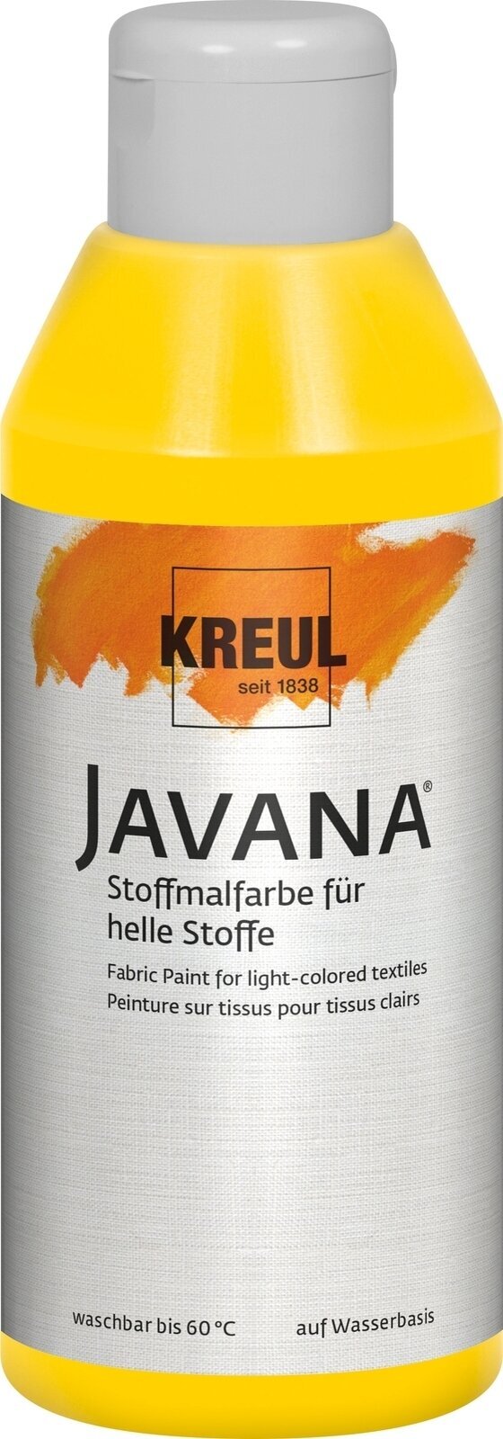 Tinta para tecido Kreul Javana Tinta para tecido Golden Yellow 250 ml 1 un.