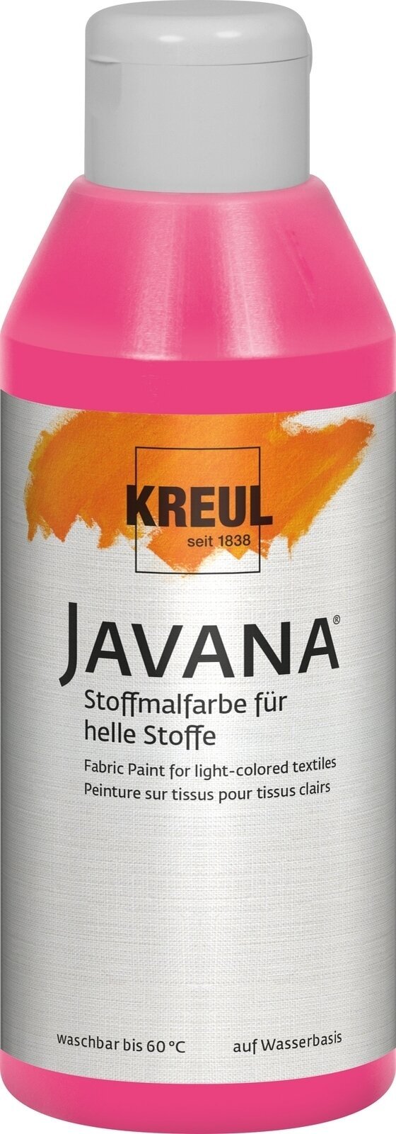 Barva za tekstil Kreul Javana Barva za tkanine Pink 250 ml 1 kos