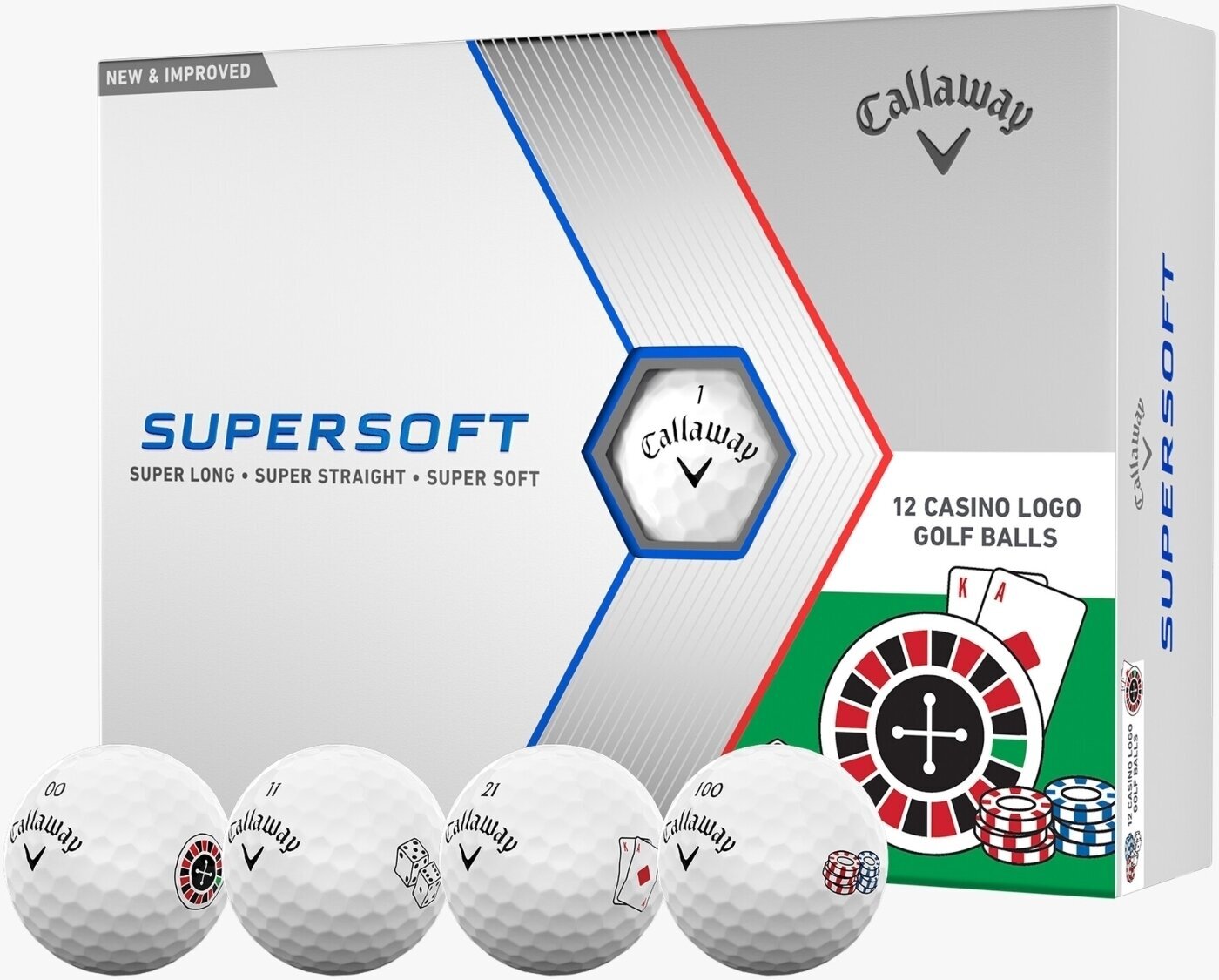 Pelotas de golf Callaway Supersoft 2023 Casino Pelotas de golf