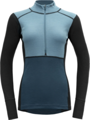 Lämpöalusvaatteet Devold Lauparen Merino 190 Zip Neck Woman Moon/Ink/Flood