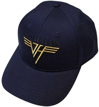 Hattukorkki Van Halen Hattukorkki Text & Yellow Logo Navy Blue - 1