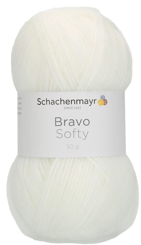 Knitting Yarn Schachenmayr Bravo Softy White Knitting Yarn