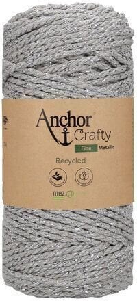 Fio de croché Anchor Crafty Fine Metallic Silver Fio de croché