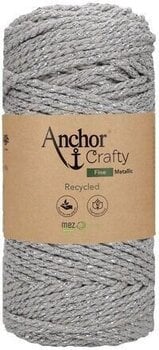 Плетене на една кука прежда Anchor Crafty Fine Metallic Silver Плетене на една кука прежда - 1