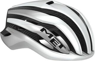 Cykelhjelm MET Trenta 3K Carbon Mips White Silver Metallic/Matt M (56-58 cm) Cykelhjelm