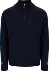 Ski T-shirt / Hoodie Dale of Norway Geilo Mens Merino Wool Sweater Marine/Peacock XL Jumper