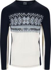 Ski T-shirt / Hoodie Dale of Norway Vail Mens Crew Neck Baselayer Off White/Navy XL Jumper