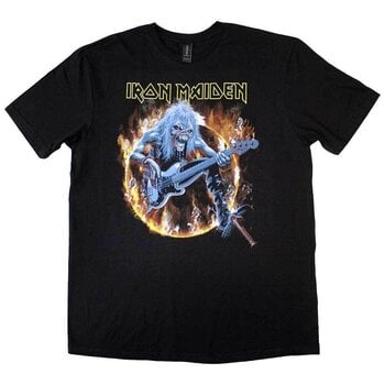 T-shirt Iron Maiden Fear Live Flames Unisex Black 2XL T-shirt - 1
