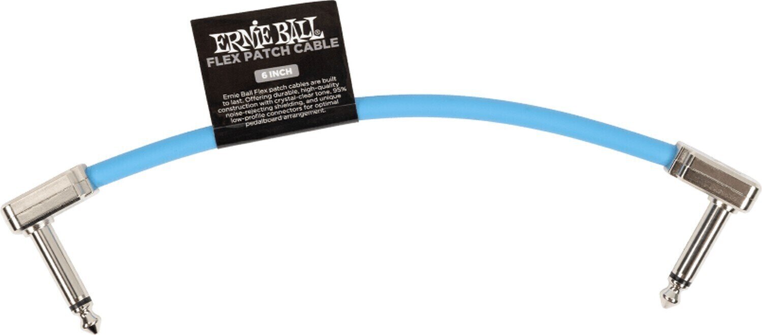 Cavo patch Ernie Ball Flex Blue 15,24 cm Angolo - Angolo Cavo patch