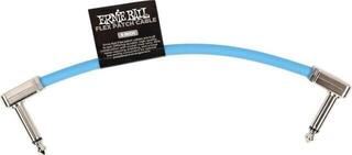 Пач кабел Ernie Ball Flex Blue 15,24 cm Ъглов - Ъглов Пач кабел