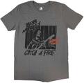 Bob Marley Catch A Fire World Tour Charcoal Grey 2XL Marškinėliai