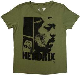T-Shirt Jimi Hendrix T-Shirt Let Me Live Womens Khaki Green L