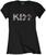 T-shirt Kiss Logo Womens Black M T-shirt