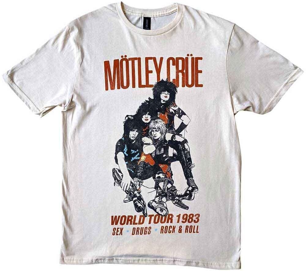 Mötley Crüe World Tour Vintage White M Tricou - Muziker