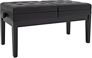 Taburete de piano dúo Pianonova HY-PJ026 Taburete de piano dúo Black Gloss