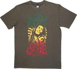 T-Shirt Bob Marley T-Shirt One Love Gradient Stone Wash Unisex Green 2XL