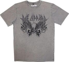 Paita Def Leppard Tribal Skull Stone Wash Unisex Grey