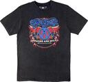 Aerosmith Rainbow Spade Stone Wash Charcoal Grey 2XL T-Shirt