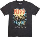 Kiss Destroyer 3D Logo Stone Wash Charcoal Grey XL Camiseta de manga corta