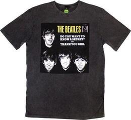 Majica The Beatles VJ Secret Sleeve Stone Wash Unisex Majica s kratkimi rokavi/Charcoal Grey/Kratki