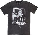 2Pac Spray Photo Stone Wash Charcoal Grey L Shirt