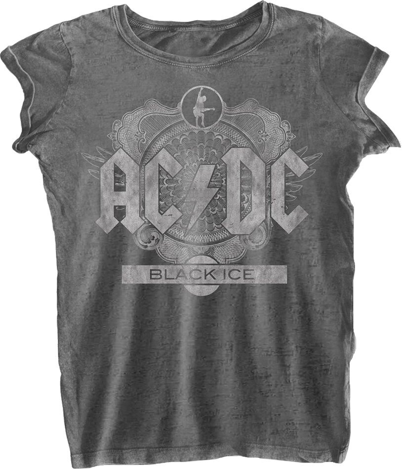 T-shirt AC/DC Black Ice Womens Charcoal Grey XS T-shirt