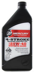 Двигателно масло 4-тактово Mercury 4-Stroke Marine Engine Oil Synthetic Blend 25W-40 1 L Двигателно масло 4-тактово (Повреден)