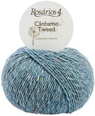 Knitting Yarn Rosários 4 Cânhamo Tweed 11 Light Blue Knitting Yarn