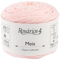 Fil à tricoter Rosários 4 Meia 27 Baby Rose Fil à tricoter