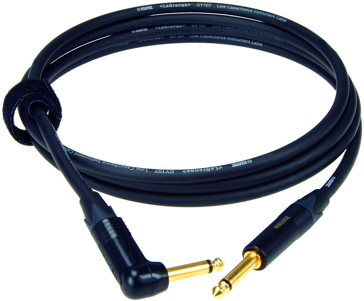 Инструментален кабел Klotz LAGPR0300 Черeн 3 m Директен - Ъглов