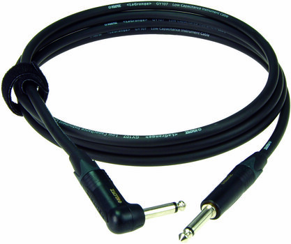 Инструментален кабел Klotz LAPR0300 Черeн 3 m Директен - Ъглов - 1
