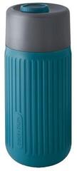Thermotasse, Becher black+blum Glass Travel Grey/Ocean 340 ml Tasse